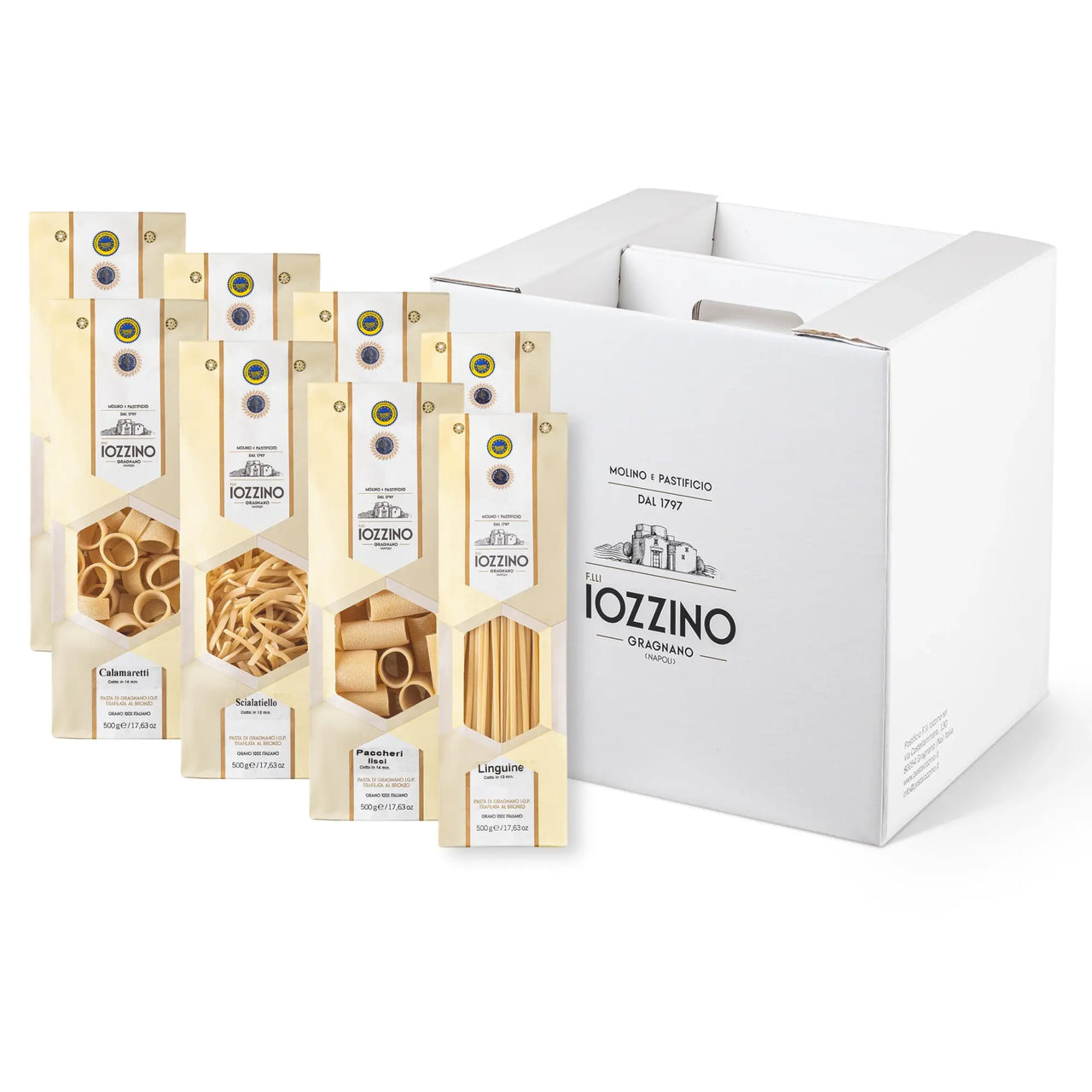 "Il Trivione" - Valigetta Regalo - Pasta di Gragnano I.G.P. (4Kg - 8x500g) - Pastificio F.lli Iozzino