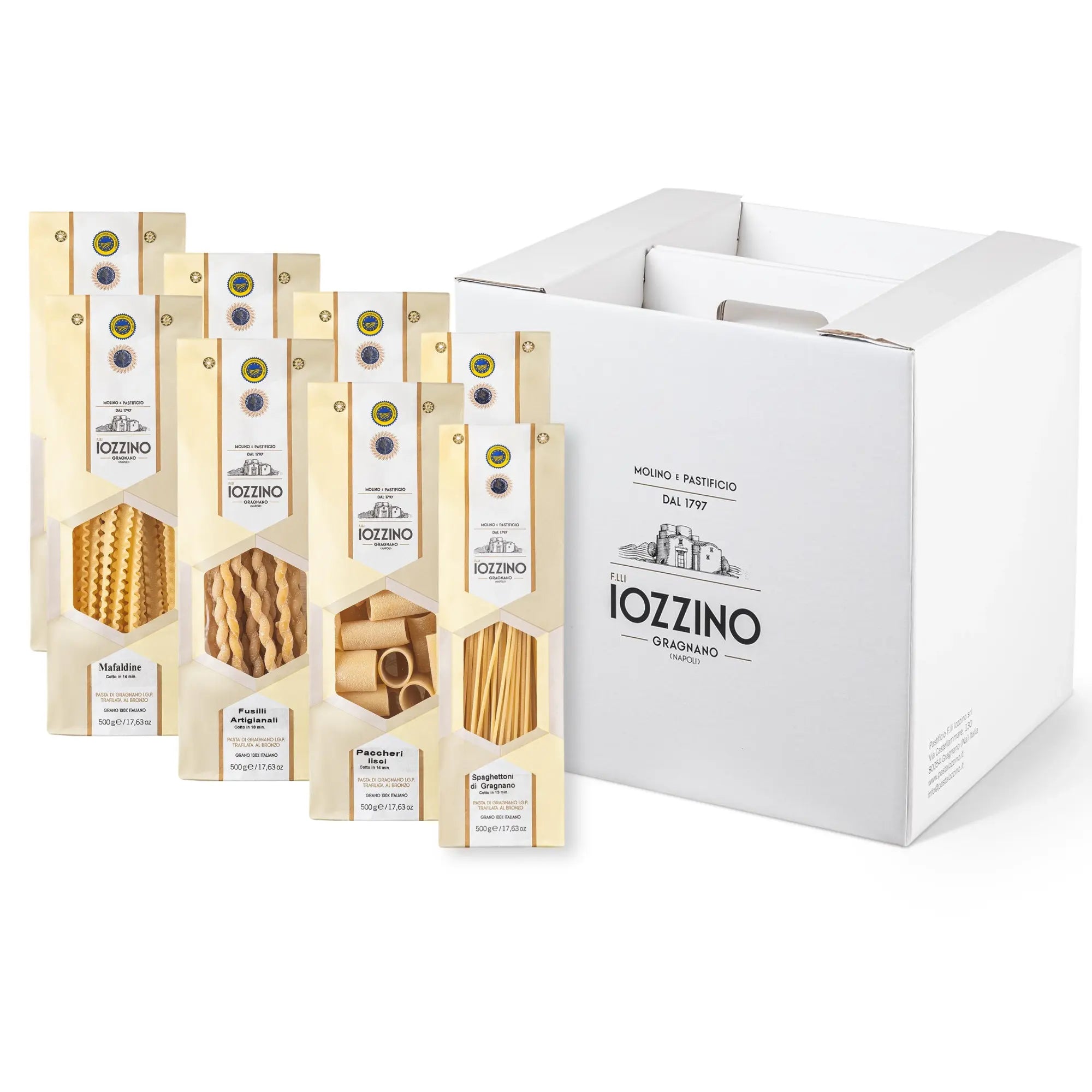 "Il Vernotico" - Valigetta Regalo - Pasta di Gragnano IGP (4Kg - 8x500g) - Pastificio F.lli Iozzino