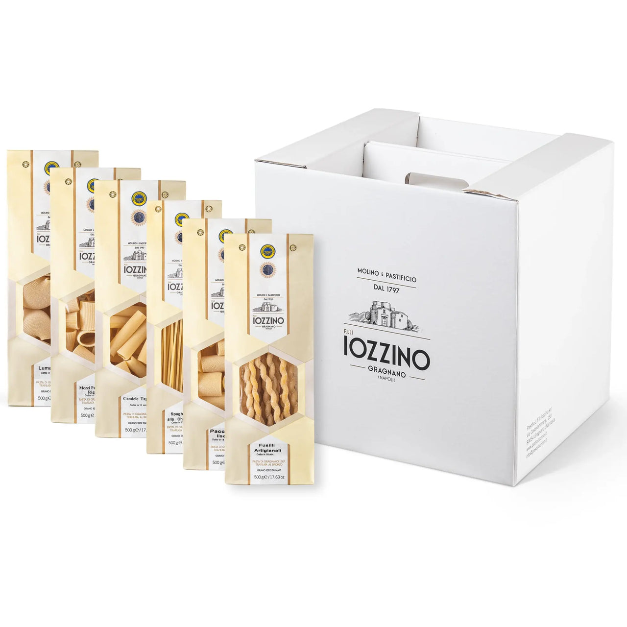 "La Valle Dei Mulini" - Valigetta Regalo - Pasta di Gragnano IGP (3Kg - 6x500g) - Pastificio F.lli Iozzino