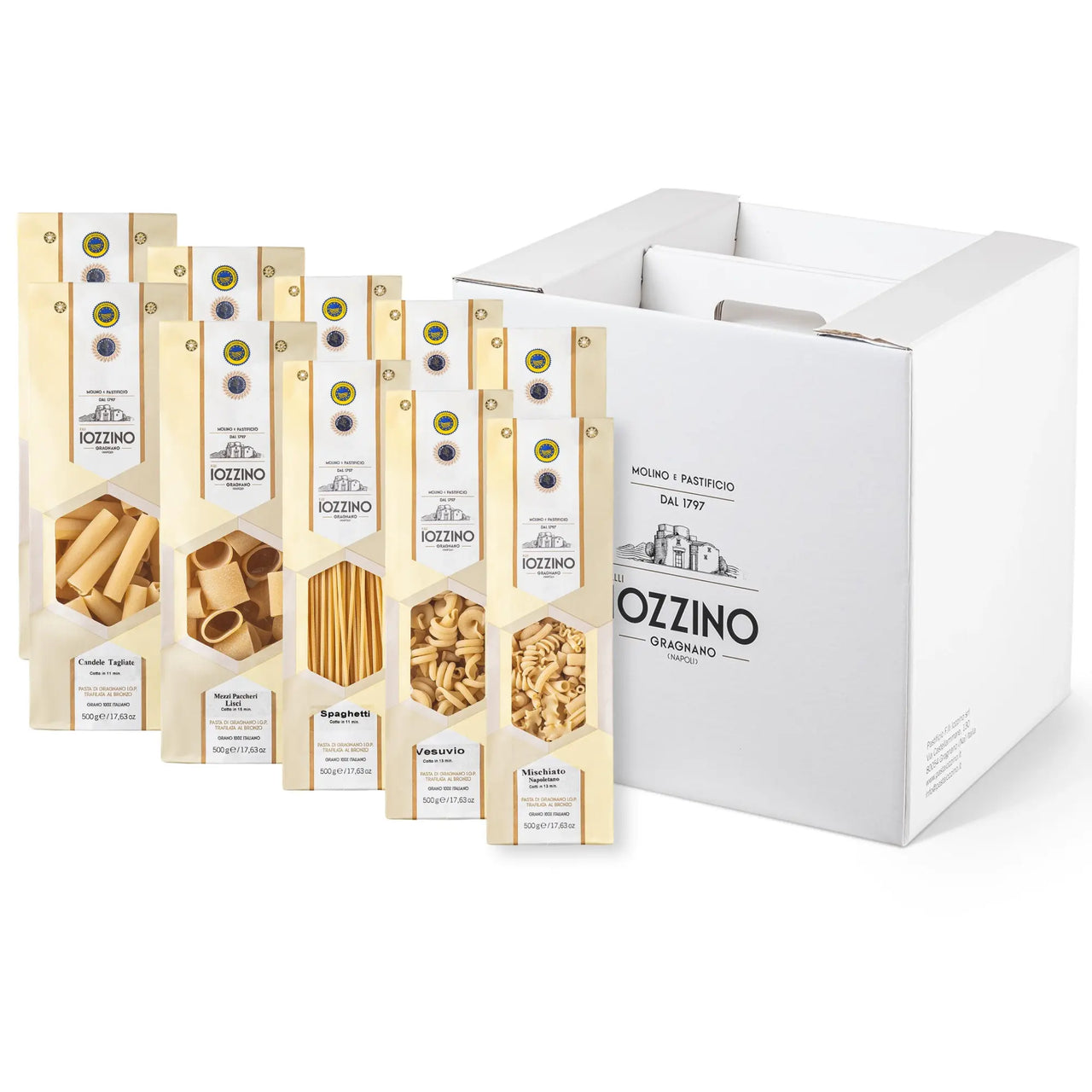 "Via San Marco" - Valigetta Regalo - Pasta di Gragnano IGP (5Kg - 10x500g) - Pastificio F.lli Iozzino